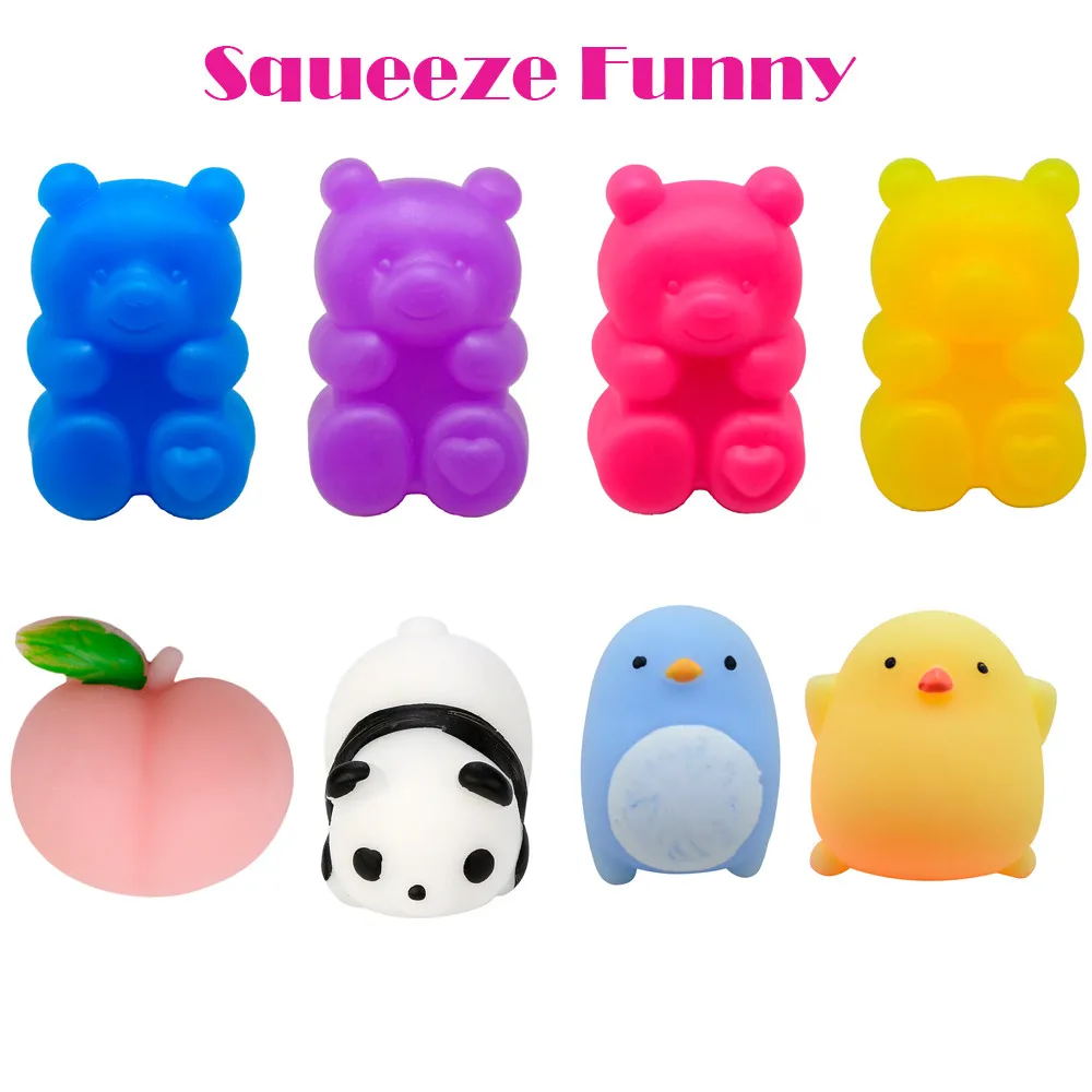 8 шт. мини милые Squeeze забавные мягкие игрушки стресс и беспокойство милосердия анти-стресс игрушки для детей игрушки DIY декор Сквош Анти-Стресс