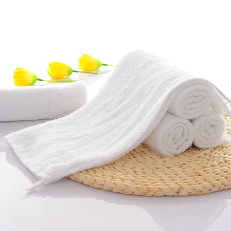 New 32x68cm White Towel Disposable Hotel Supplies Soft Washcloth Facial Cleansing Drying Bath Beach Home Textile | Дом и сад