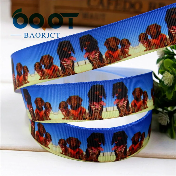 13 OOOT BAORJCT 173311,22 мм милый питомец печатных grosgrain ленты, DIY ручной работы, свадебные материалы для украшения, День святого Валентина - Цвет: 13