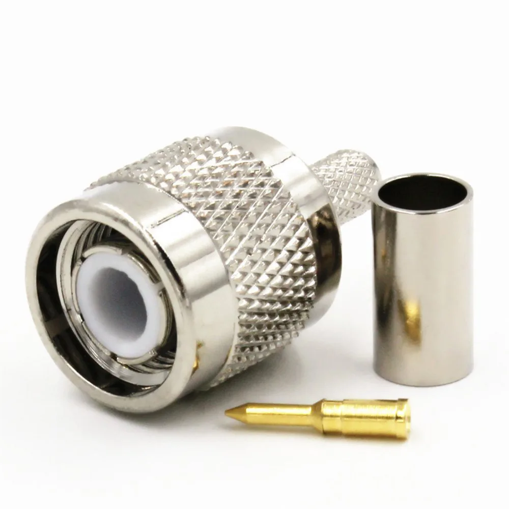 Штекерный разъем TNC радиочастотный коаксиальный соединитель обжимной штекер RG58