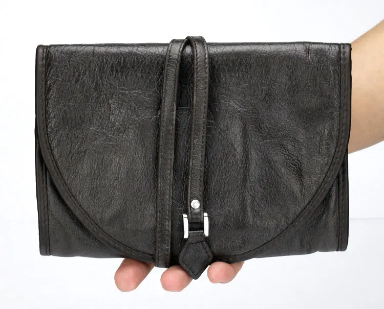 Новый большой Ёмкость черный кожаный мешок для табачных мешков трубочный табак