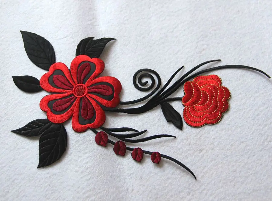 Большие солнцезащитные цветы вышивка железные патчи аппликация для одежды