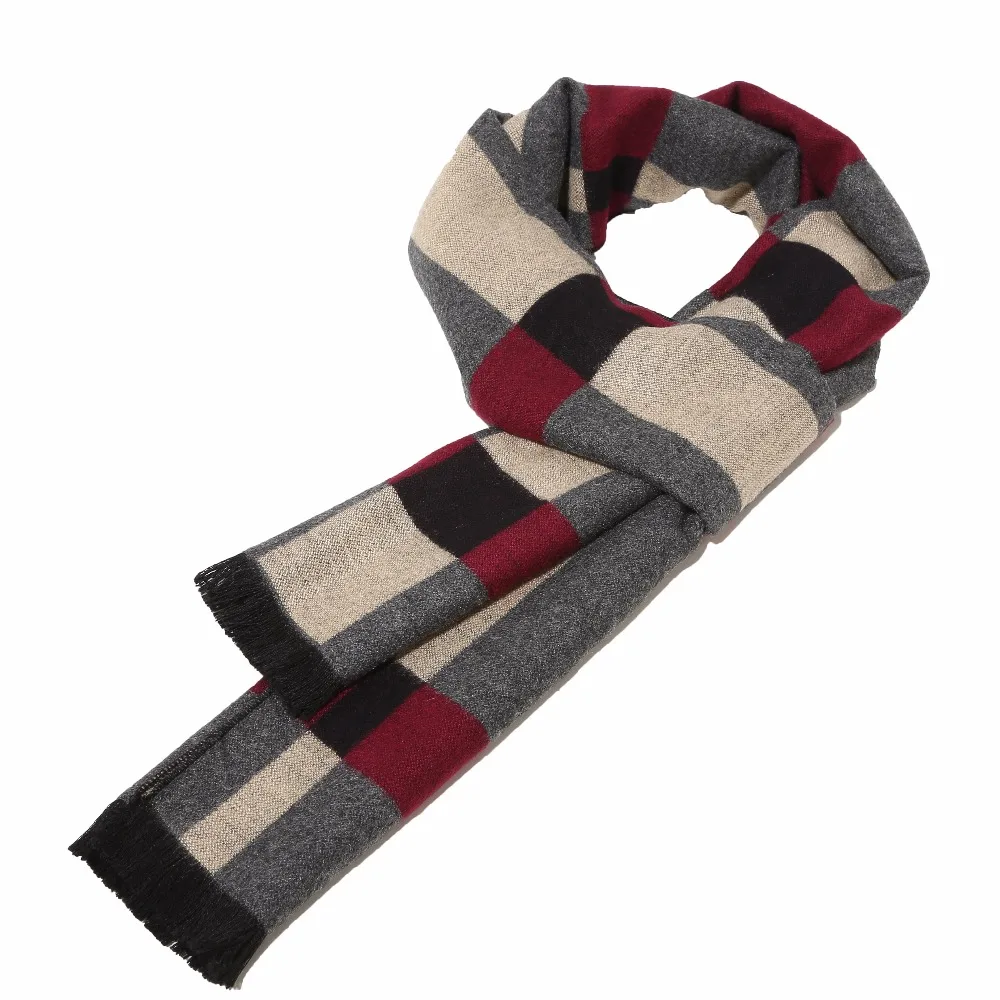 Difanni оптовая продажа бренд зимний шарф для мужчин теплые мягкие кисточкой Bufandas