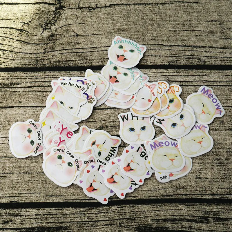

45 шт./кор. Декоративные наклейки Kawaii Cat самоклеющиеся канцелярские наклейки DIY Дневник Скрапбукинг Украшение Бесплатная доставка