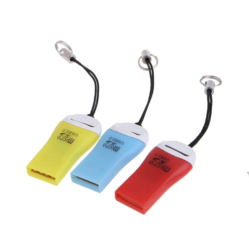 Уникальный дизайн свисток стиль мини USB 2,0 картридер 2 микро-sd SDXC T-Flash Карта памяти Адаптер для чтения Feb7