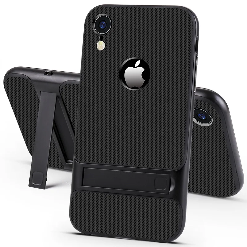 Для Apple iphone 7 8 plus 2-в-1 Стенд поддержки чехол для XR XS Макс Популярные X case понятны |