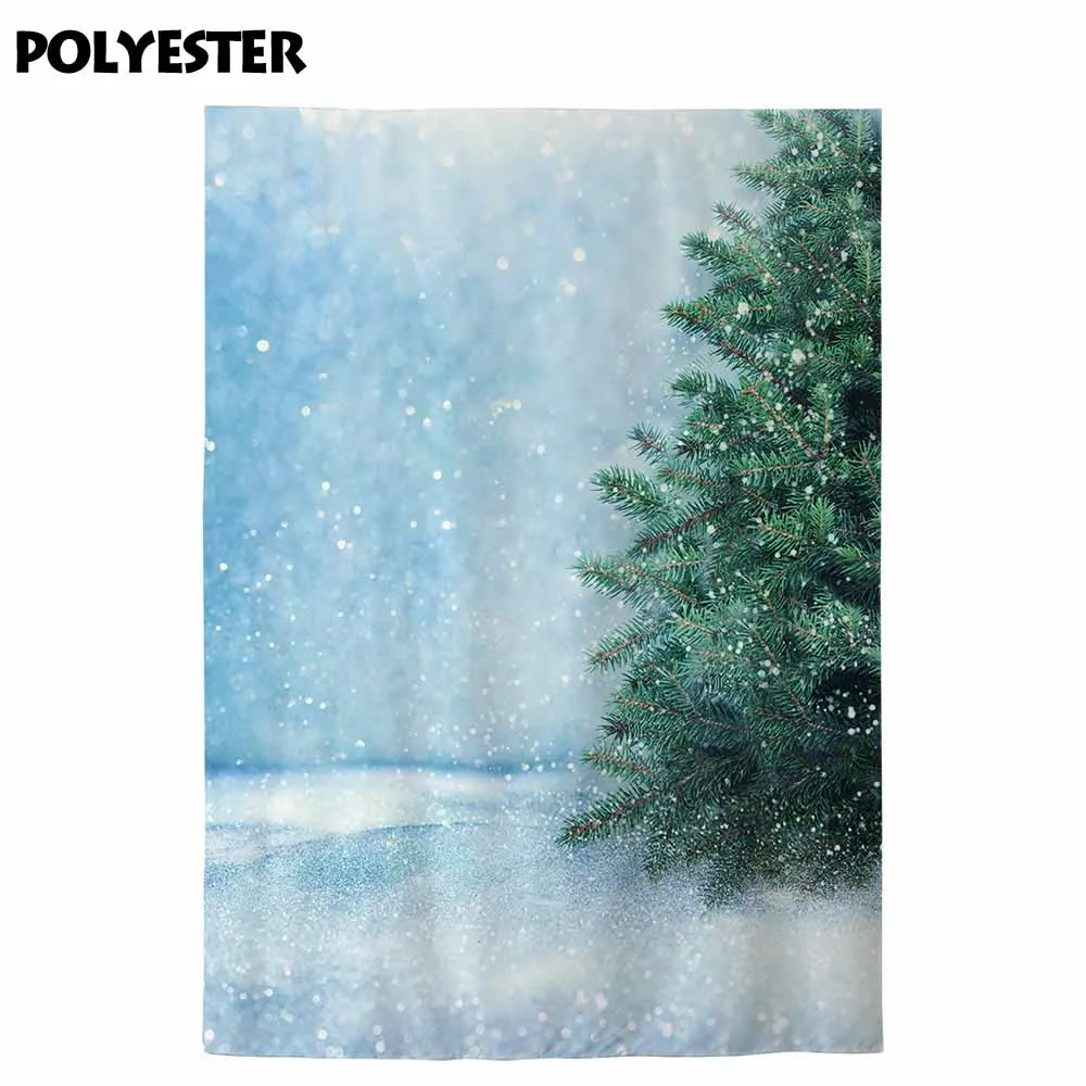 Фон для фотосъемки Allenjoy зимняя Рождественская елка Блестящий снег фон