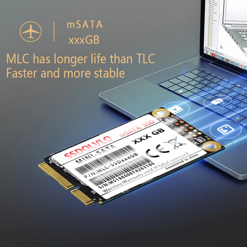 Твердотельный накопитель mSATA SSD SATA3 III 6 ГБ/сек. SATA II 32 Гб 64 128 ГБ 256 512 1 ТБ HD