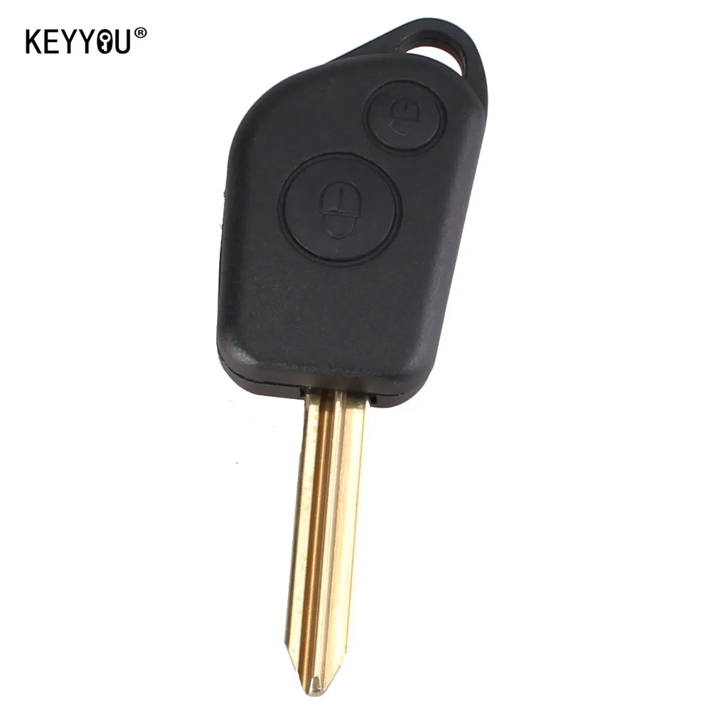 KEYYOU Сменный дистанционный брелок корпус Uncut Blade для Citroen Elysee Saxo Xsara Picasso Berlingo чехол для ключей