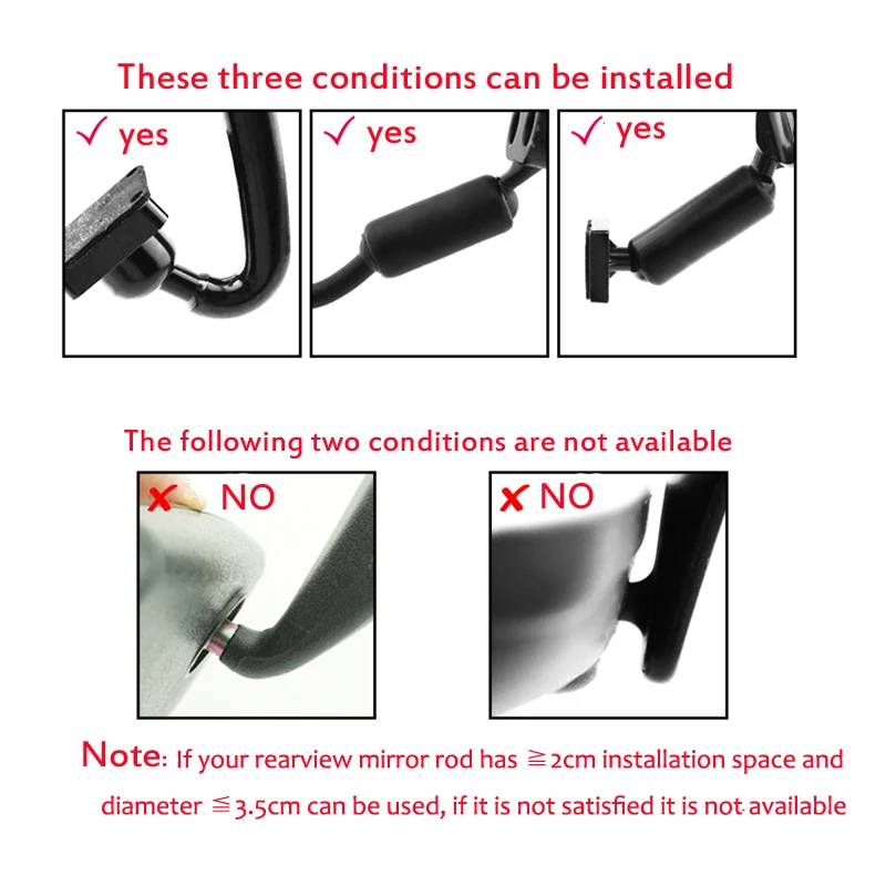 Крепление для автомобильной видеорегистратора Фумалон с шаровым креплением на зеркало заднего вида.