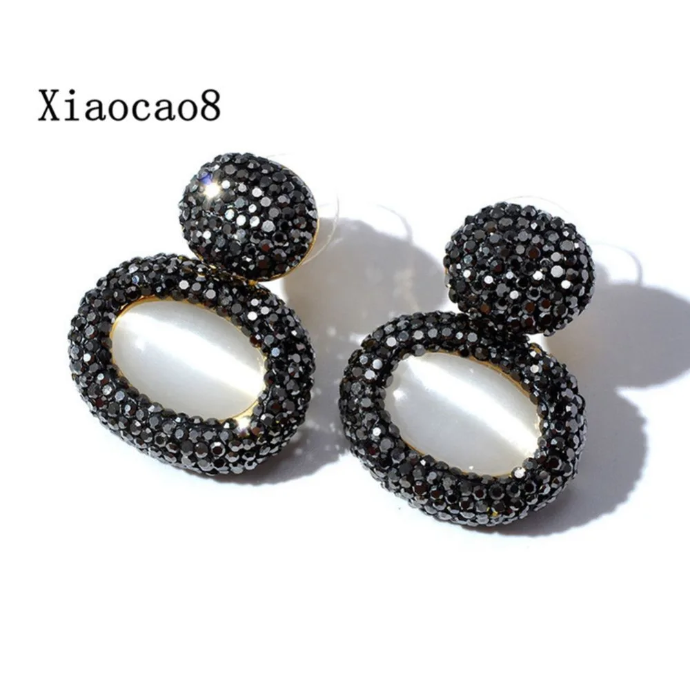 Женские серьги подвески YNB Винтажные из полудрагоценного камня стразы подарок