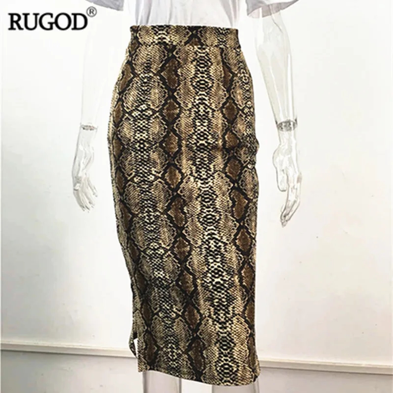 RUGOD 2019 поп Главная улица Многоцветный леопардовый сексуальный женский длинная
