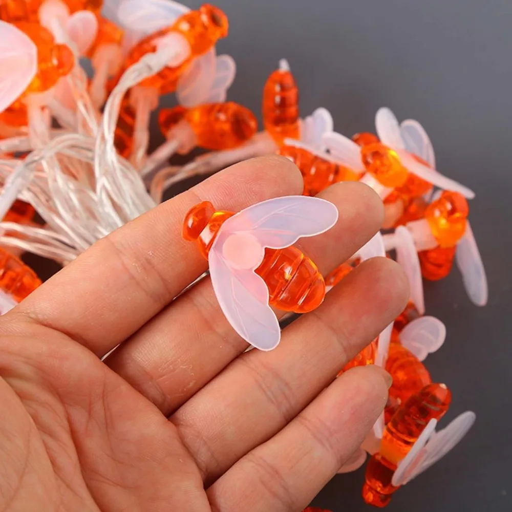 Креативная пчелсветодио дный светодиодная гирлянда праздничное украшение