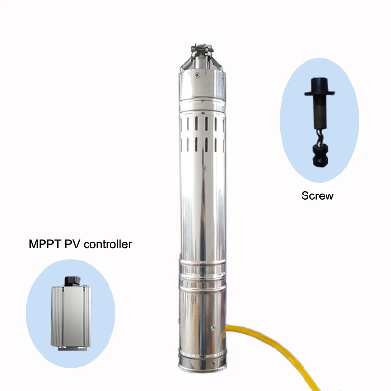 12V DC бесщеточный из нержавеющей стали Солнечный погружной водяной насос S123T 30 3