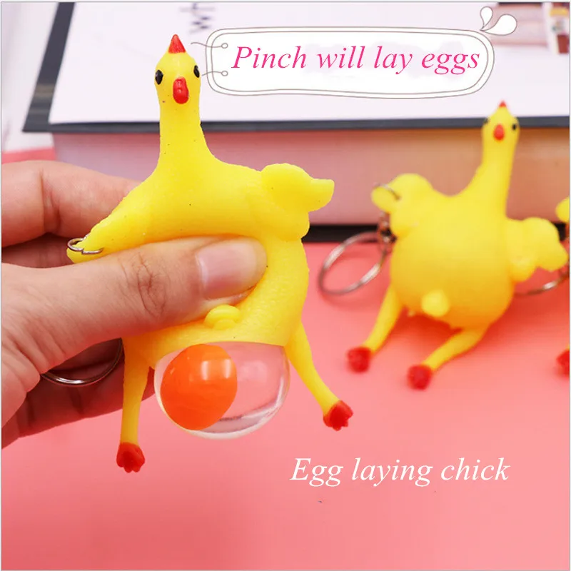 Откладывающая яйца куры куриные брелки Sticky вентиляция шалость озорные Spoofing