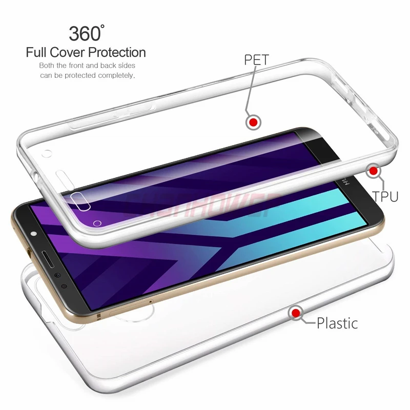 Двойной прозрачный чехол для huawei P20 P9 P8 Lite Y5 Y6 Y7 Prime Nova 2i 3e P Smart Mate10 Lite Honor 7A 7C Pro Honor 8 Lite чехол
