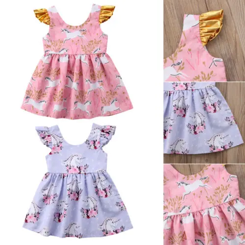Повседневное платье для маленьких девочек модное принцессы без рукавов Модная