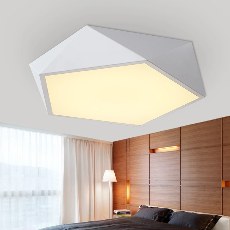 

Modern White Black Acrylic LED Ceiling Lamp Drum Flush Mount Fixture Light Indoor Lighting For Bedroom Living Room Dinning Room