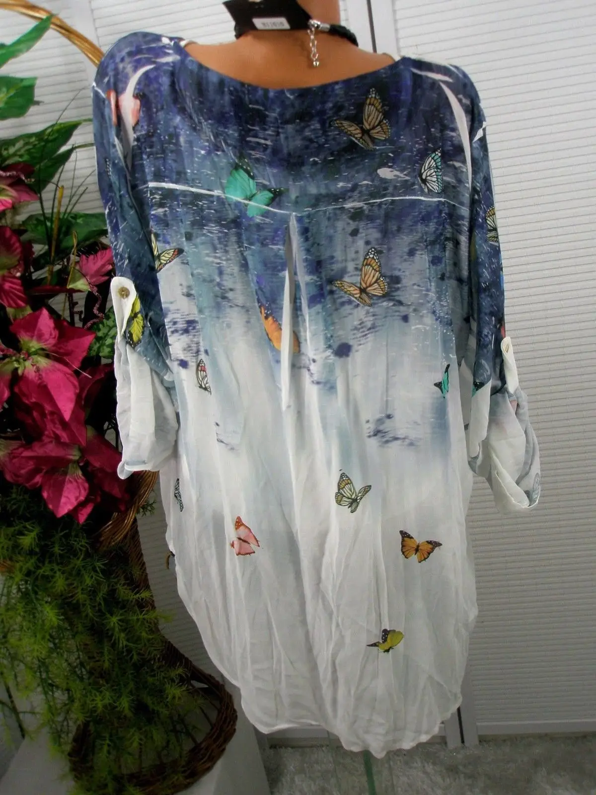 Модная женская Повседневная шифоновая блузка с длинным рукавом свободные топы