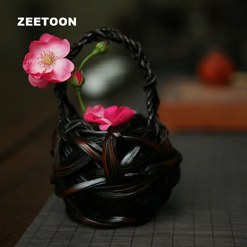Zen ikebana винтажная плетеная ваза ручной работы в японском стиле корзины для цветов