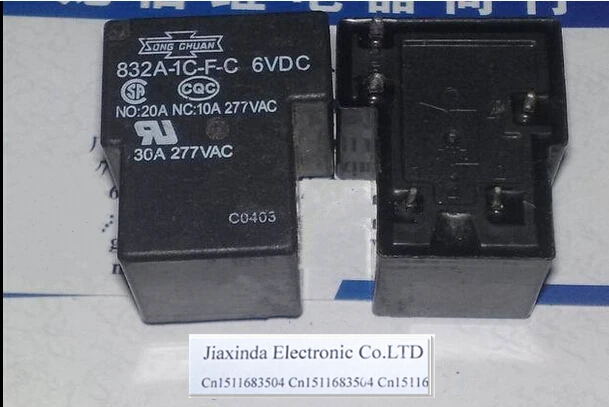 

Горячий Новый 832A-1C-F-C-6VDC 832A-1C-F-C 6VDC 832A-1C DC6V 6V 30A DIP5