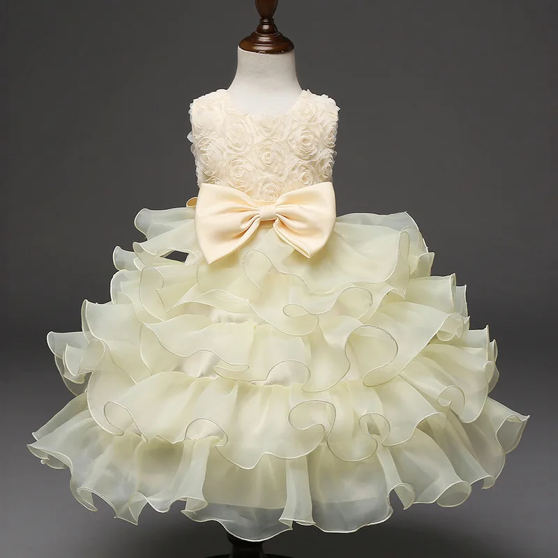 Lace Baby Girl Christening Wedding Party Dress Toddler Formal Ball Gown Infant Princess Costume Children Clothing 8Yrs | Детская одежда