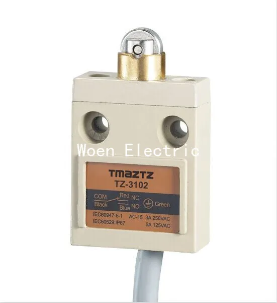 Tzztz TZ 3102 IP67 4 провода ролик рычага концевой выключатель плунжера SPDT NO + NC медный