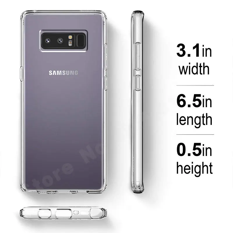 Чехол для Samsung Galaxy Note 8 силиконовый прозрачный чехол из ТПУ N950F | Мобильные