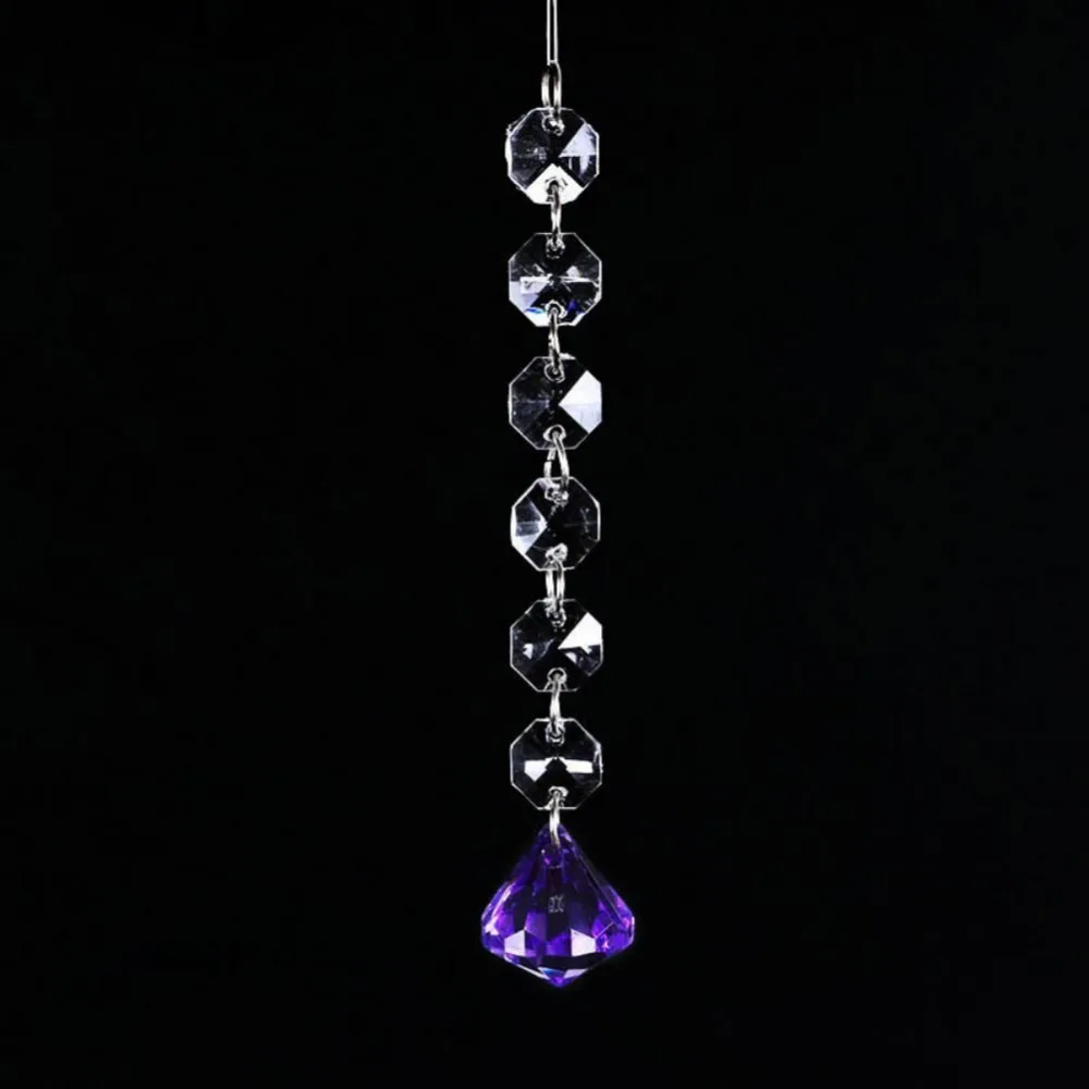 

12 pcs colorful transparent acrylic clear crystal wedding hanging decorations Crystal Bead Curtain Wedding DIY Decoration
