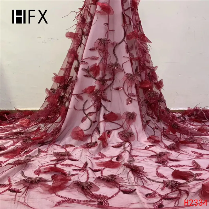 HFX Новое поступление африканская Вечеринка нигерийское кружево ручной работы