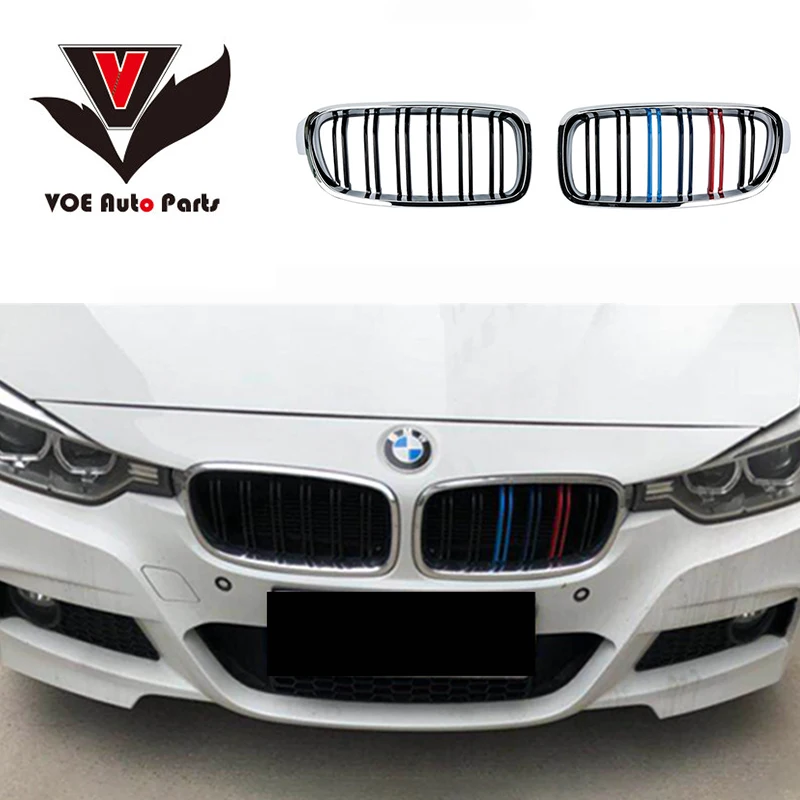 

F30 F31 Chrome Gloss 3-color M-style Car-styling Front Racing Grill Grille for BMW F30 F31 3 Series 320i 325i 328i 335i 2012+