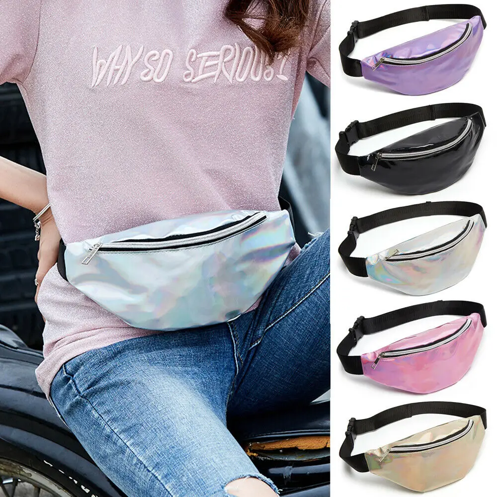2019 Women Charm Elegant Waist Fanny Pack Belt Bag Travel Hip Bum Small Purse Chest Pouch Laser Colorful High Quality | Багаж и сумки