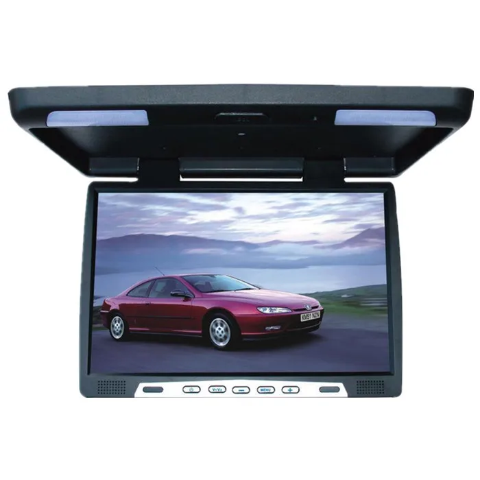 17 &quotTFT LCD Крыши Автомобиля Монитор Два Входа Видео с Инфракрасного Излучения