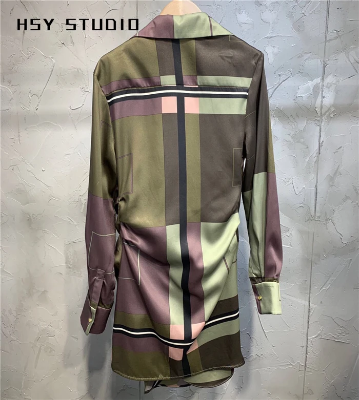 【HSY stuo】 2019 осеннее Новое Трендовое женское мини-платье с глубоким v-образным