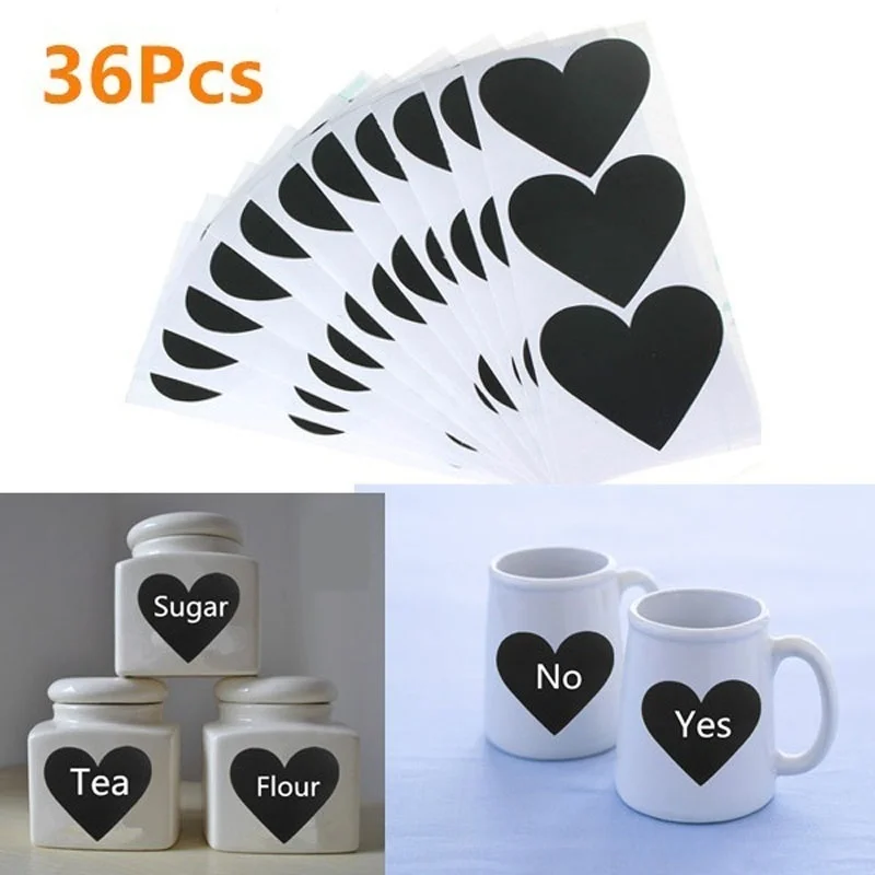 36 шт./компл. наклейка для доски с изображением сердца Стикеры ручек (Цвет: