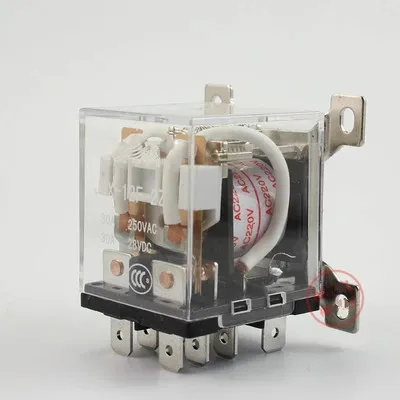 JQX-12F-2Z 12VDC/24VDC/24VAC/110VAC/220VAC 30A 8-контактный электромагнетизм реле мощности DPDT 2 NO NC |