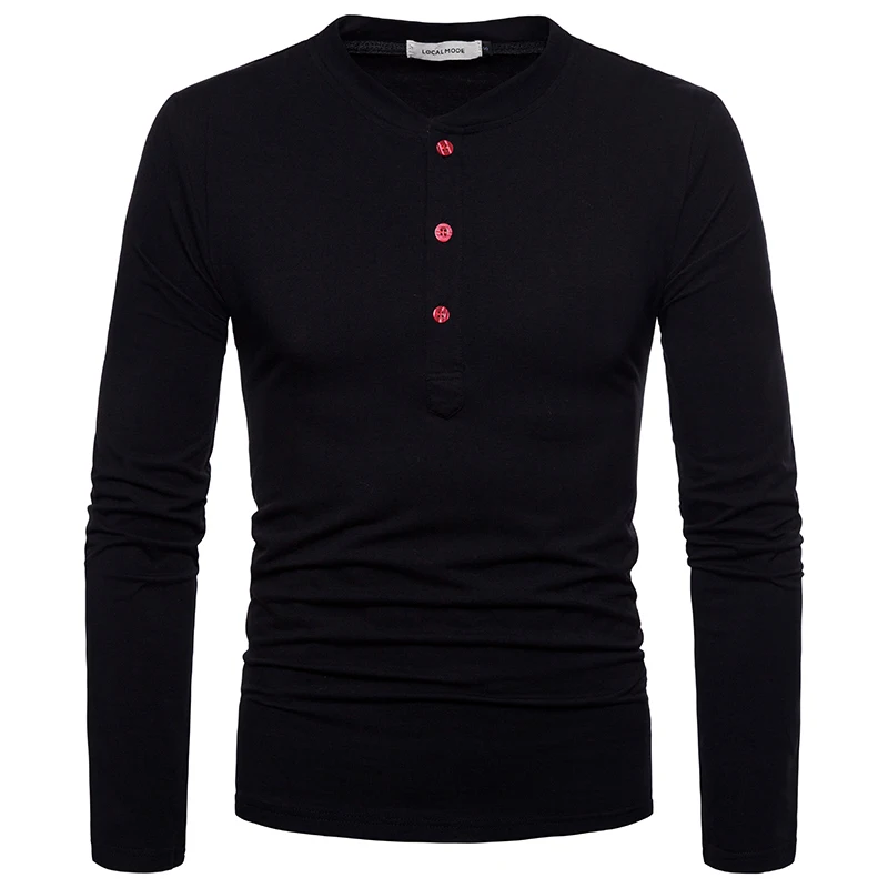 

Cotton Men'S T-Shirt Long Sleeved T Shirt Men Pure Color Casual Mens Long Sleeve Tshirt For Male Fashion T-shirt Tops