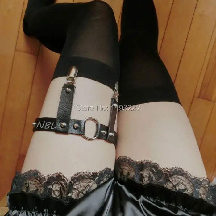 Пикантные Подвязки для ног ручной работы 100% панк готические заклепки O круглый