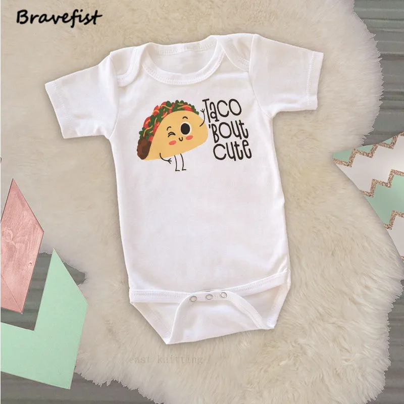 Модные милые детские комбинезоны Сэндвичи Taco боди из хлопка для мальчиков и