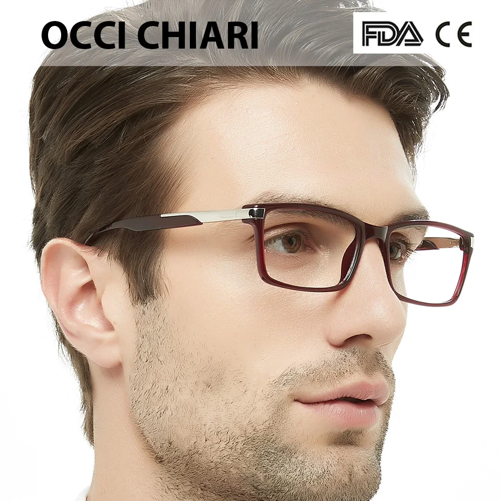 OCCI CHIARI, оправы для очков, оптические очки, очки Gafas, прямоугольные мужские черные оправы для очков по рецепту, прозрачные линзы, W-CAPATI