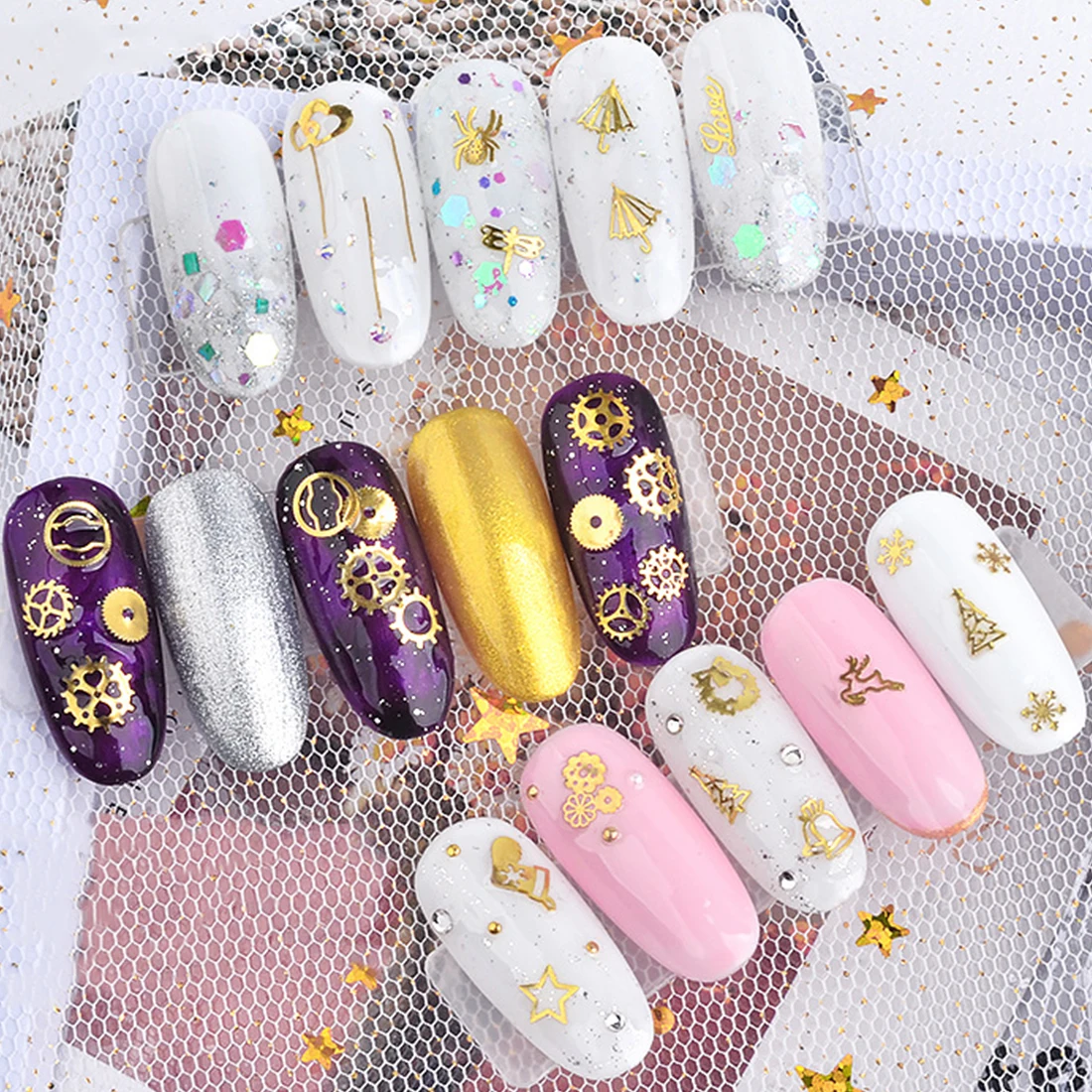 Набор японских ювелирных изделий для дизайна ногтей 120 шт. оригинальная