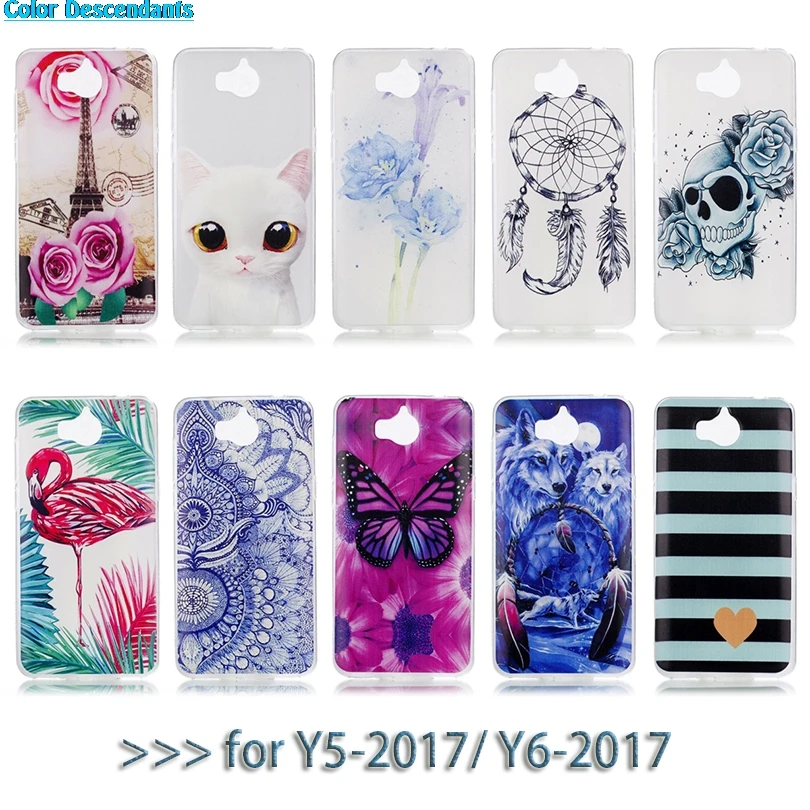 Чехол для Huawei Y5 2017 MYA L22 чехол телефона из мягкого силикона ТПУ с рисунком накладка