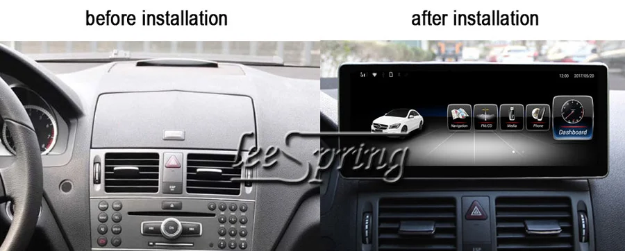 10,25 дюймов, автомобильный, мультимедийный плеер для Mercedes Benz C Class 2008-2010 W204 C200 C260 C180 автомобиля gps навигации Android 7,1