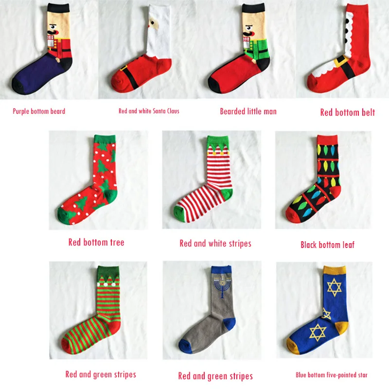 Мужские и женские носки из хлопка с разноцветными рисунками милое забавное