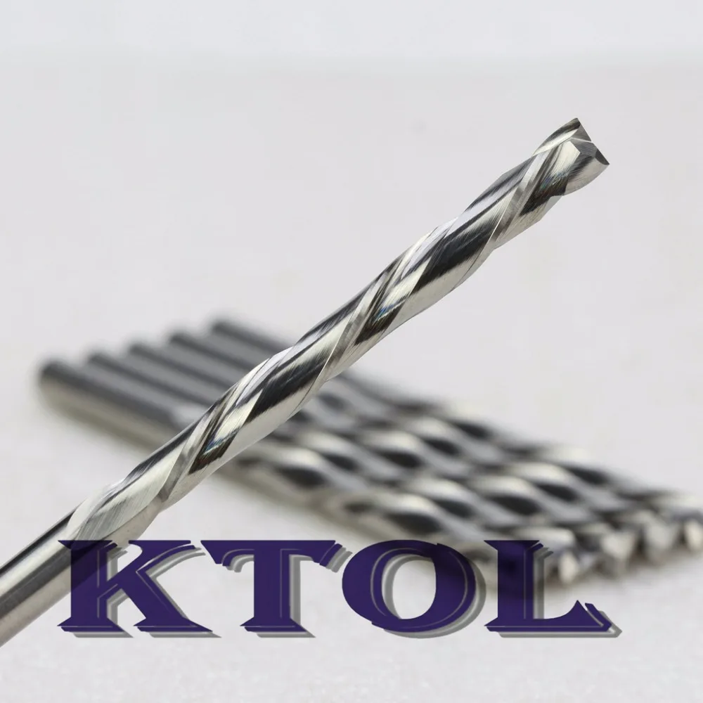 Вверх вниз Cut 2 Флейта карбида вольфрама фреза CNC спиральные фрезы 3 шт./компл.