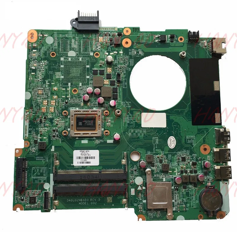 Для HP PAVILION 15 N материнская плата для ноутбука 737140 501 001 DA0U92MB6D0 REVD A8 CPU Бесплатная