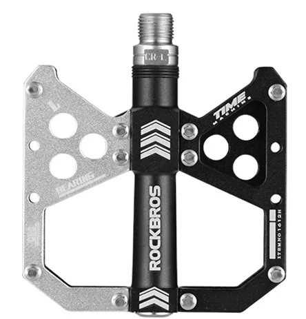 12HSilver ROCKBROS Сверхлегкий анти-скольжения горные велосипедные Педали CNC алюминиевый сплав велосипедные педали, герметичный подшипник велосипед MTB плоский велосипед Запчасти - Цвет: 12HSilver