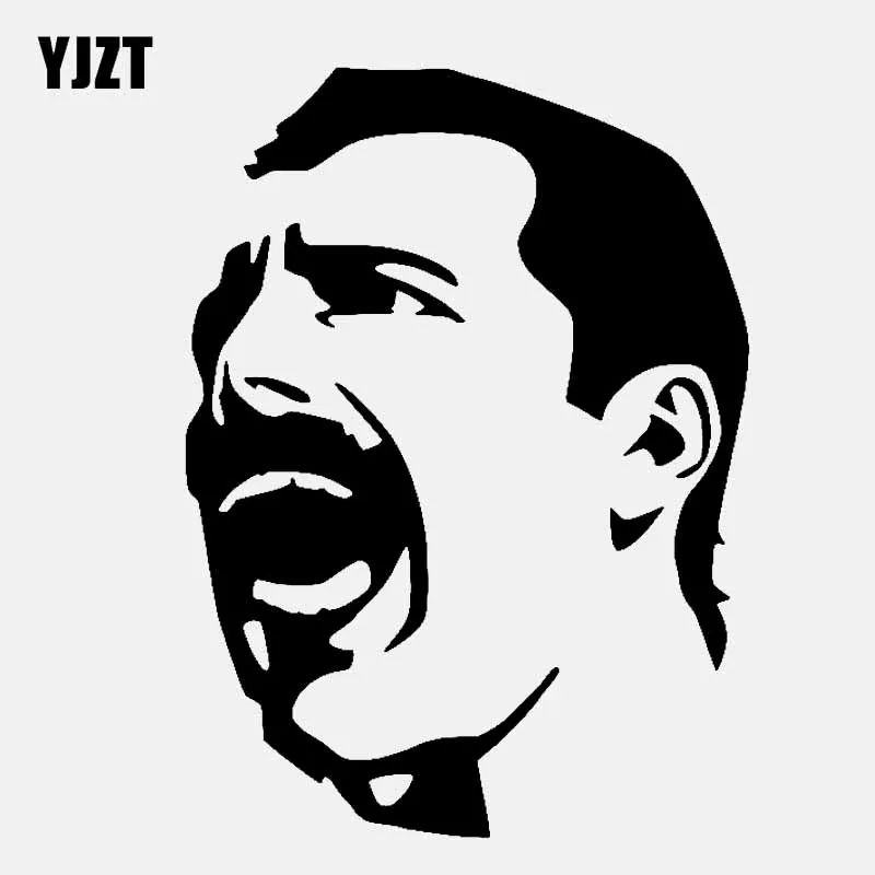 

YJZT 9.8CM*13.5CM Vinyl Decal Singer Freddie Mercury Car Sticker Black/Silver C3-0576