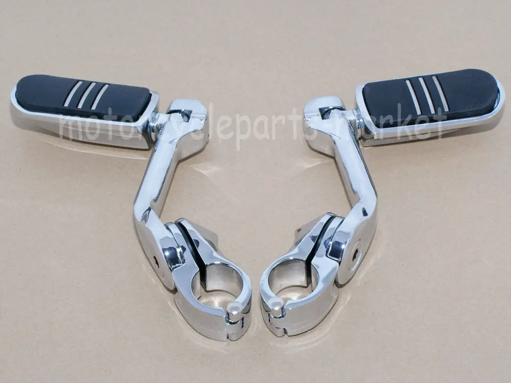 Universal Motorcyclel 32mm Long Angled Highway Engine Guard Foot Peg Footrest For Harley Suzuki Yamaha Kawasaki 1-1/4&quot 1.25&quot Bar |