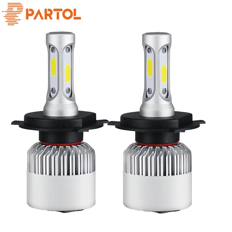 Partol H4 светодиодный фар 72 Вт H7 H11 H1 светодиодный лампы 9005 9006 H3 9012 5202 автомобиля света COB светодиодная фара головного света автомобиля 4300 K 6500 K 12 V 24 V